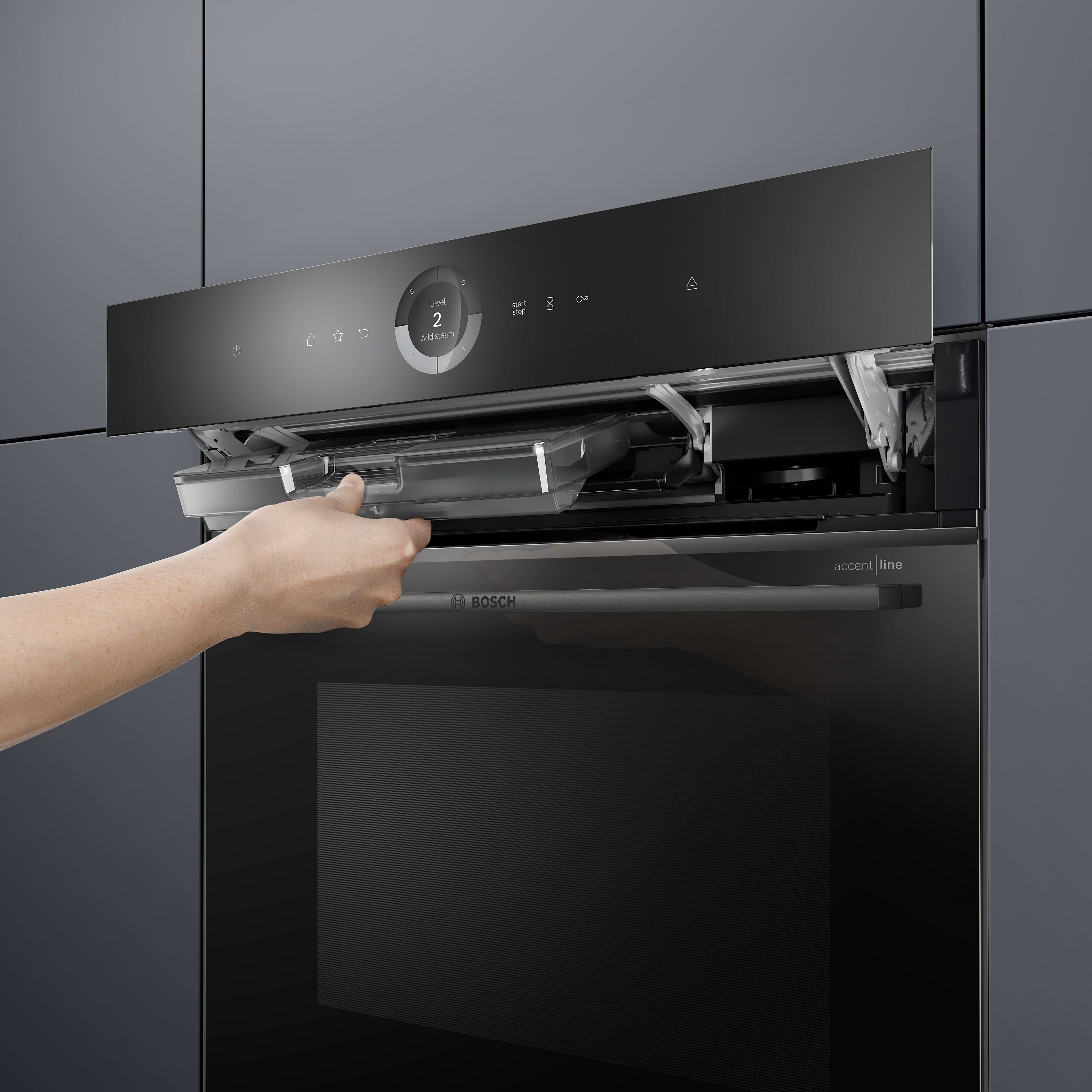 Bosch Accentline Einbauofen Einsatz Wasserbehälter Dampfgaren